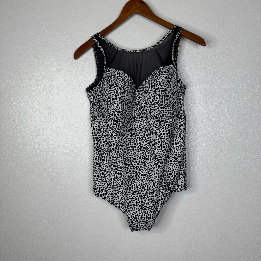 Torrid Mesh Top One Piece Swimsuit Size 1